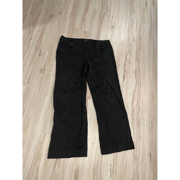 Sandro black button baggy trousers size 14P - Picture 4 of 6